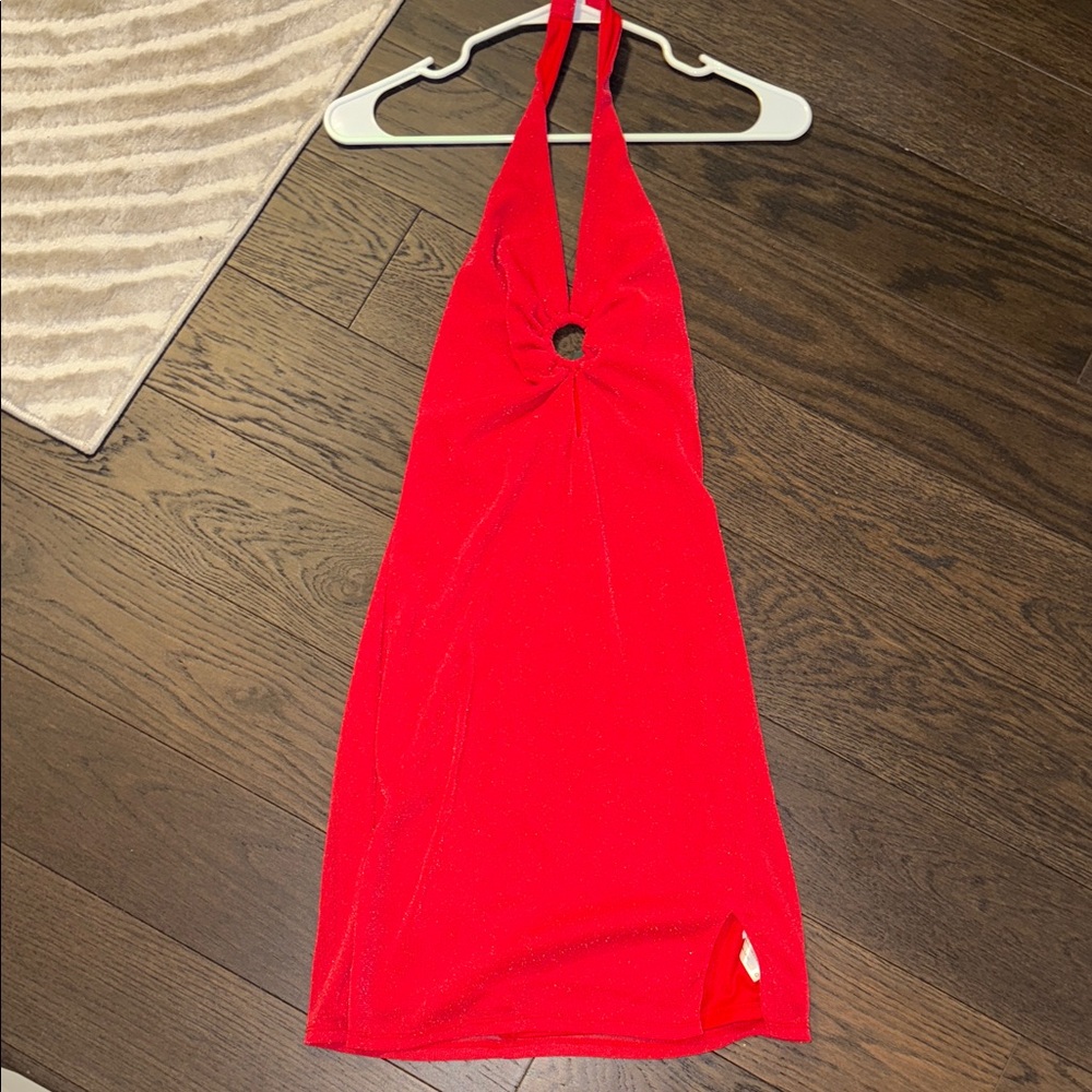 Red Halter Neck Dress